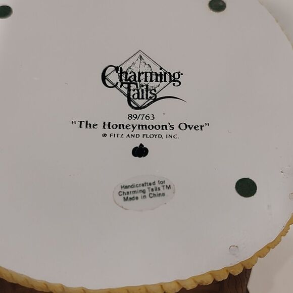 Charming Tails Collectibles by Fitz and Floyd "The Honeymoons Over" Collectible - Picture 5 of 10